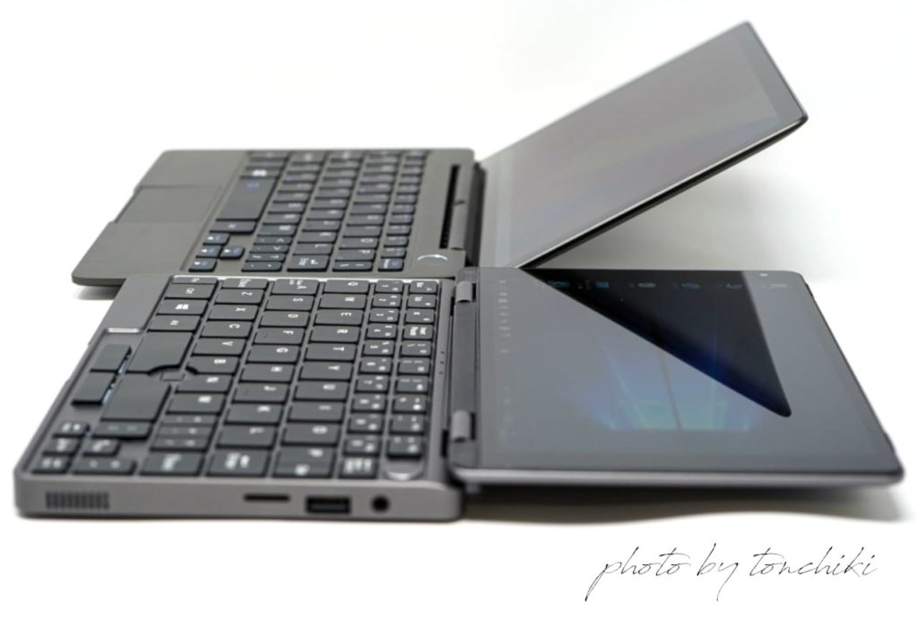 GPD P2 Max と CHUWI MiniBook の最大開度