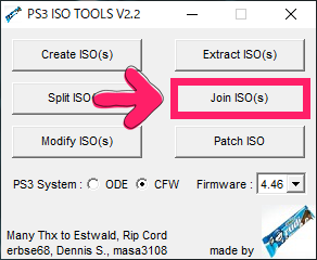 PS3 ISO TOOLS　ISO結合方法