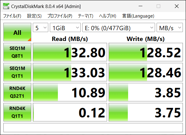 GPD WIN Mini 2024　microSDカード速度