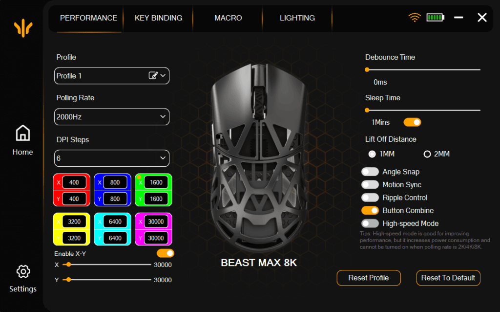 WLmouse Beast X Max　専用アプリ