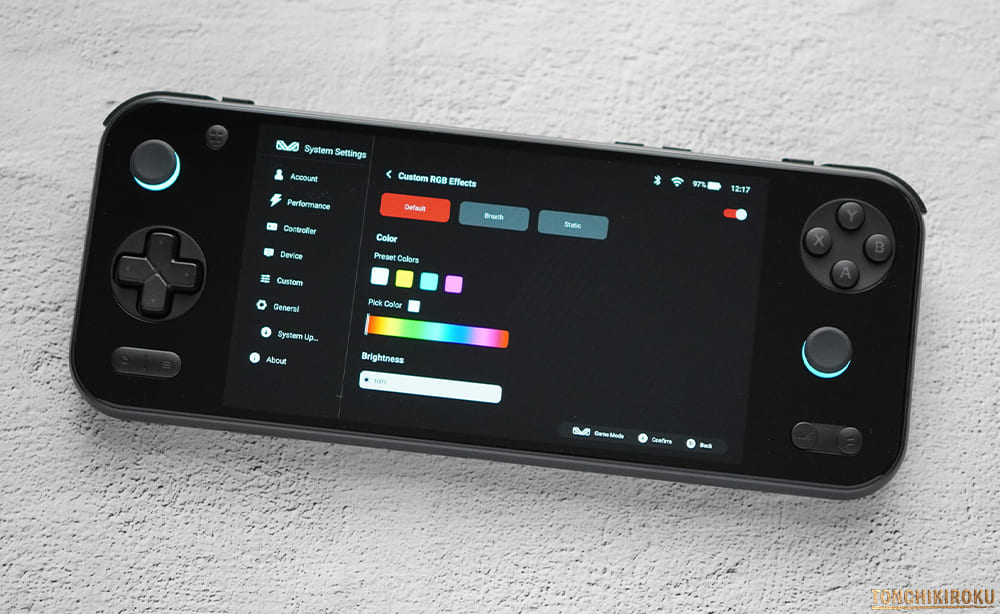 AYANEO Pocket S2 Pro　RGBエフェクトライト
