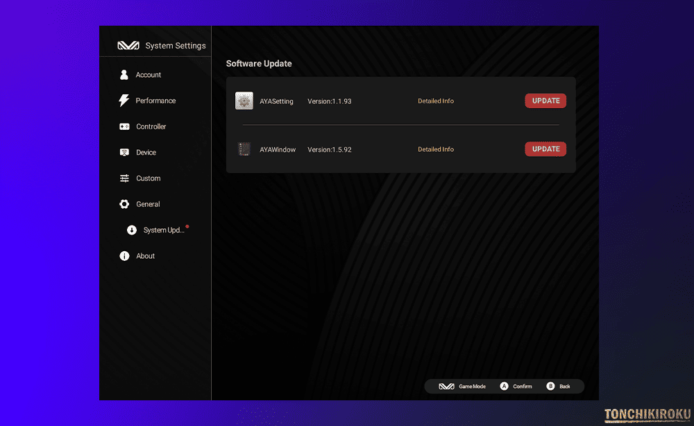 AYANEO Pocket DS　システム