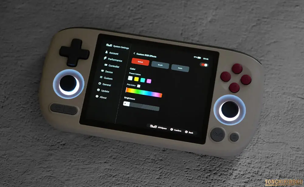 AYANEO Pocket AIR Mini　RGBライト