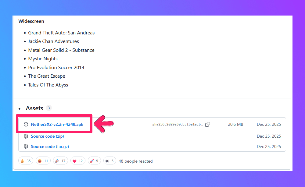 NetherSX2 インストール方法
