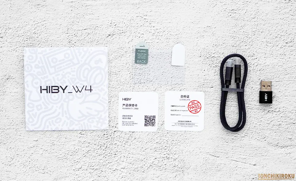 HiBy W4 付属品