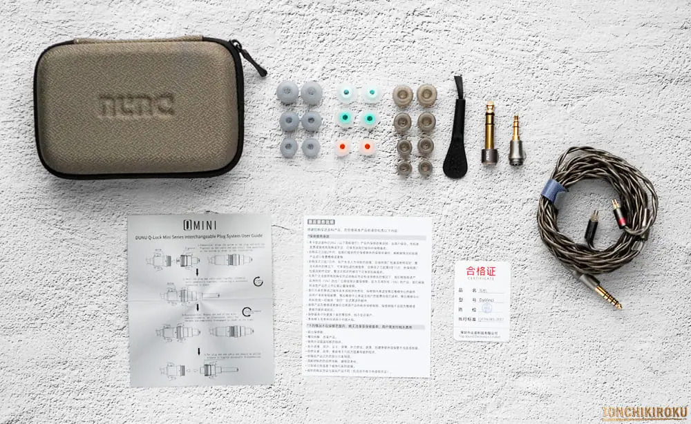 DUNU x Gizaudio DaVinci 付属品