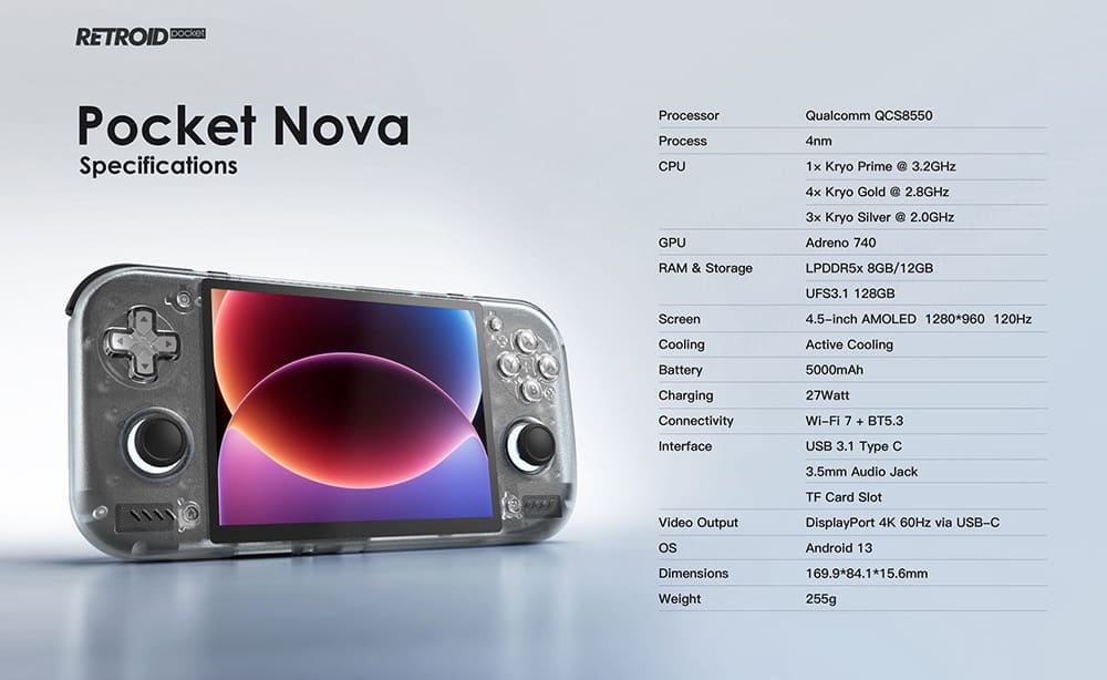 Retroid Pocket Nova スペック