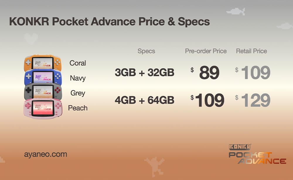 KONKR Pocket Advance　モデル・価格