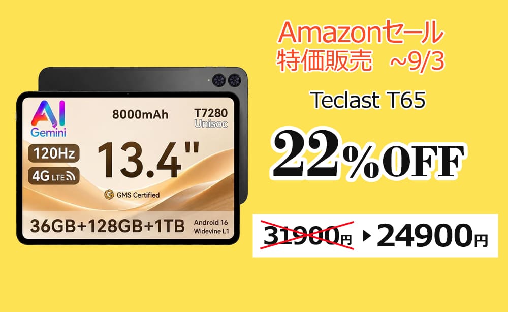 Teclast T65　価格